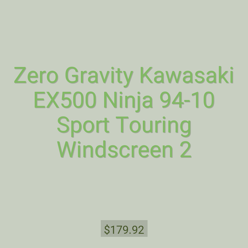 Zero Gravity Kawasaki EX500 Ninja 94-10 Sport Touring Windscreen 2