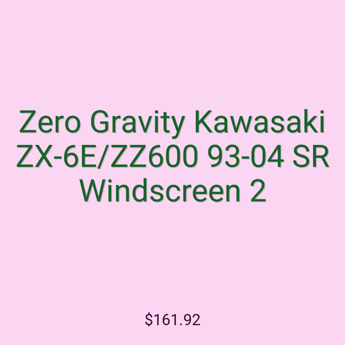 Zero Gravity Kawasaki ZX-6E/ZZ600 93-04 SR Windscreen 2