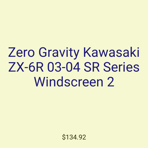 Zero Gravity Kawasaki ZX-6R 03-04 SR Series Windscreen 2