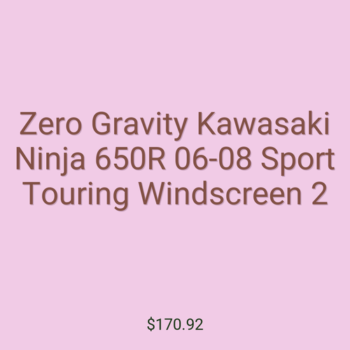 Zero Gravity Kawasaki Ninja 650R 06-08 Sport Touring Windscreen 2