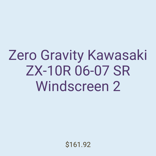 Zero Gravity Kawasaki ZX-10R 06-07 SR Windscreen 2