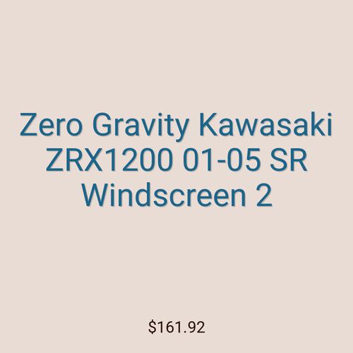 Zero Gravity Kawasaki ZRX1200 01-05 SR Windscreen 2