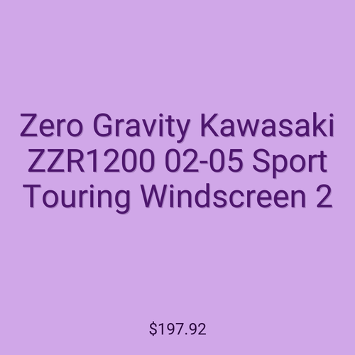 Zero Gravity Kawasaki ZZR1200 02-05 Sport Touring Windscreen 2