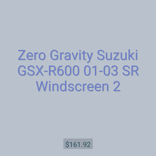 Zero Gravity Suzuki GSX-R600 01-03 SR Windscreen 2