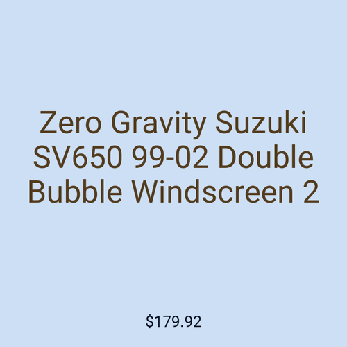 Zero Gravity Suzuki SV650 99-02 Double Bubble Windscreen 2