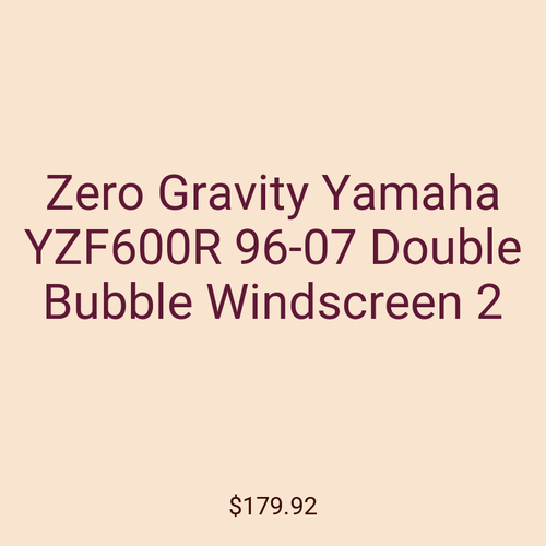 Zero Gravity Yamaha YZF600R 96-07 Double Bubble Windscreen 2