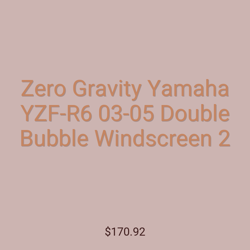 Zero Gravity Yamaha YZF-R6 03-05 Double Bubble Windscreen 2