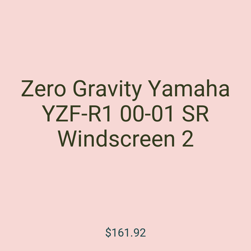 Zero Gravity Yamaha YZF-R1 00-01 SR Windscreen 2