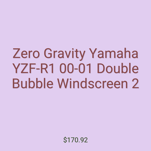 Zero Gravity Yamaha YZF-R1 00-01 Double Bubble Windscreen 2