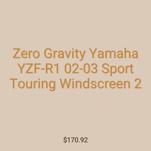 Zero Gravity Yamaha YZF-R1 02-03 Sport Touring Windscreen 2
