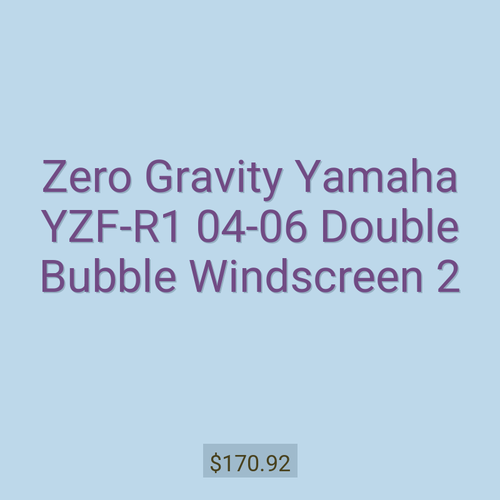 Zero Gravity Yamaha YZF-R1 04-06 Double Bubble Windscreen 2