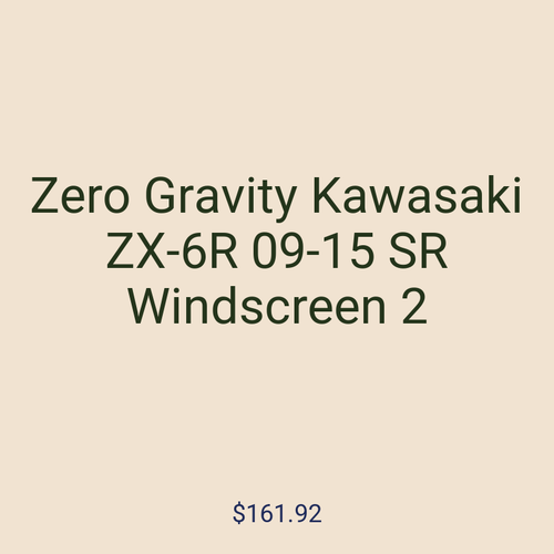 Zero Gravity Kawasaki ZX-6R 09-15 SR Windscreen 2