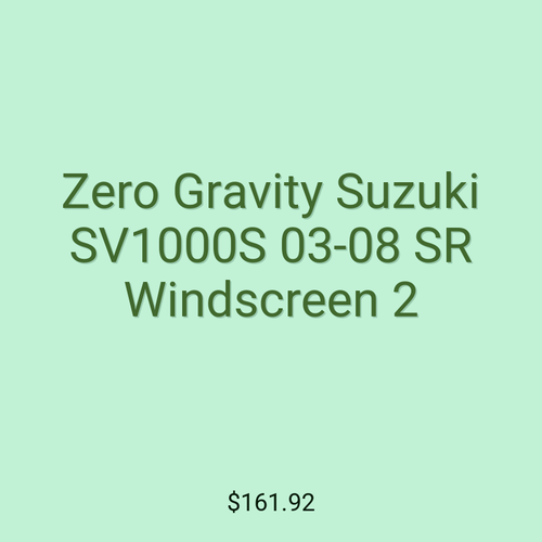 Zero Gravity Suzuki SV1000S 03-08 SR Windscreen 2