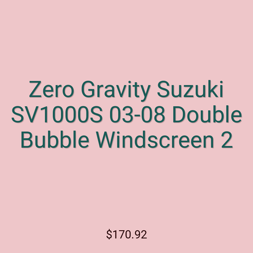 Zero Gravity Suzuki SV1000S 03-08 Double Bubble Windscreen 2