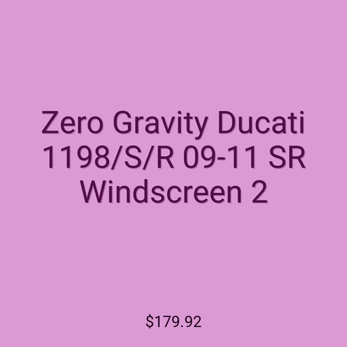 Zero Gravity Ducati 1198/S/R 09-11 SR Windscreen 2
