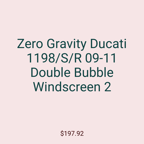 Zero Gravity Ducati 1198/S/R 09-11 Double Bubble Windscreen 2