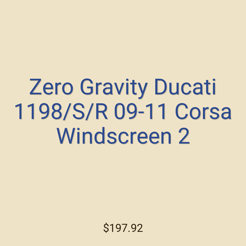 Zero Gravity Ducati 1198/S/R 09-11 Corsa Windscreen 2