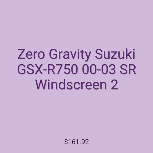 Zero Gravity Suzuki GSX-R750 00-03 SR Windscreen 2