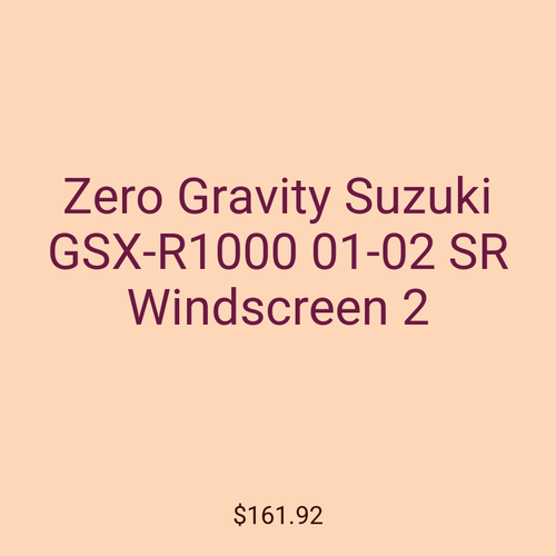 Zero Gravity Suzuki GSX-R1000 01-02 SR Windscreen 2