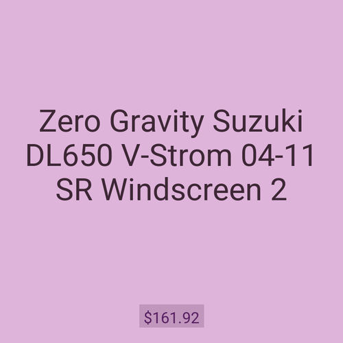 Zero Gravity Suzuki DL650 V-Strom 04-11 SR Windscreen 2