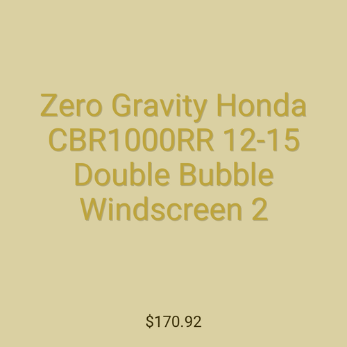 Zero Gravity Honda CBR1000RR 12-15 Double Bubble Windscreen 2