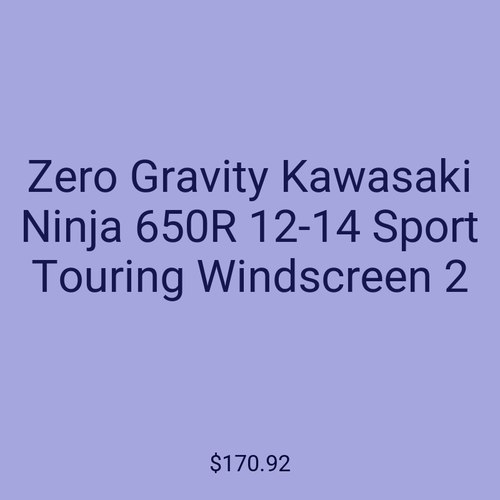 Zero Gravity Kawasaki Ninja 650R 12-14 Sport Touring Windscreen 2