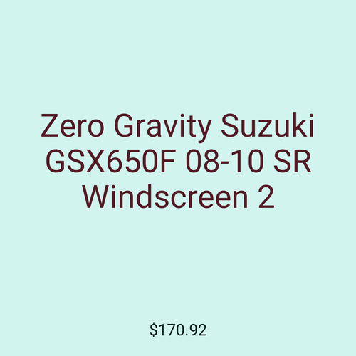 Zero Gravity Suzuki GSX650F 08-10 SR Windscreen 2