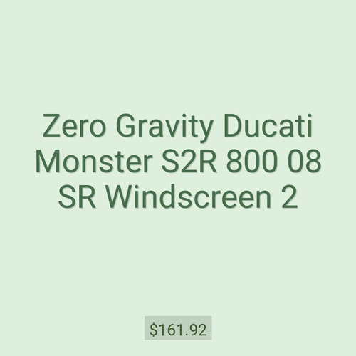 Zero Gravity Ducati Monster S2R 800 08 SR Windscreen 2