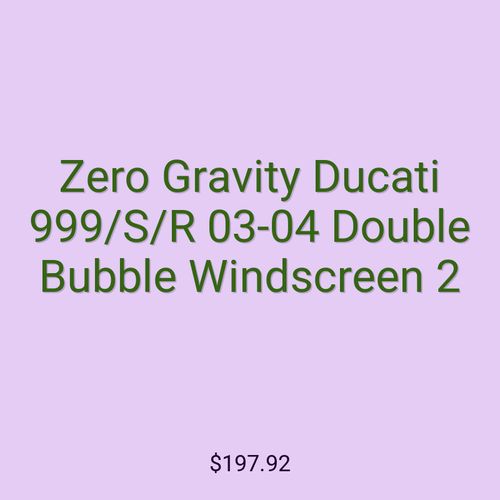 Zero Gravity Ducati 999/S/R 03-04 Double Bubble Windscreen 2