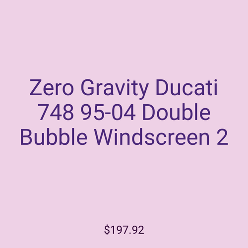 Zero Gravity Ducati 748 95-04 Double Bubble Windscreen 2