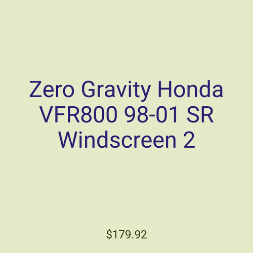 Zero Gravity Honda VFR800 98-01 SR Windscreen 2
