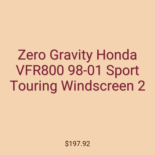 Zero Gravity Honda VFR800 98-01 Sport Touring Windscreen 2