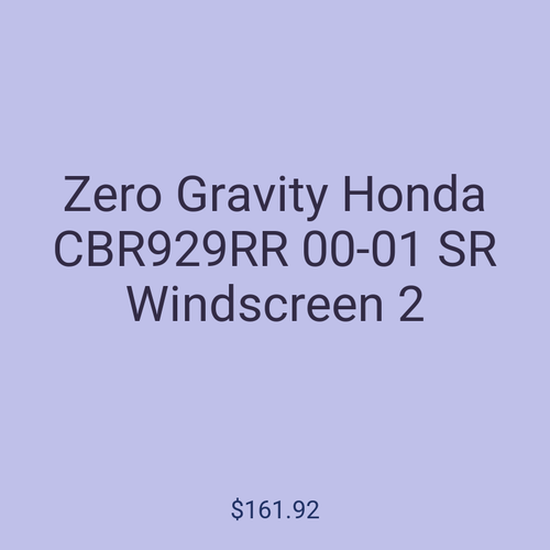 Zero Gravity Honda CBR929RR 00-01 SR Windscreen 2