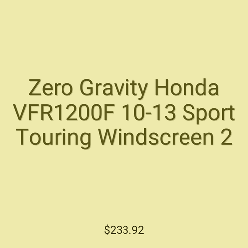 Zero Gravity Honda VFR1200F 10-13 Sport Touring Windscreen 2