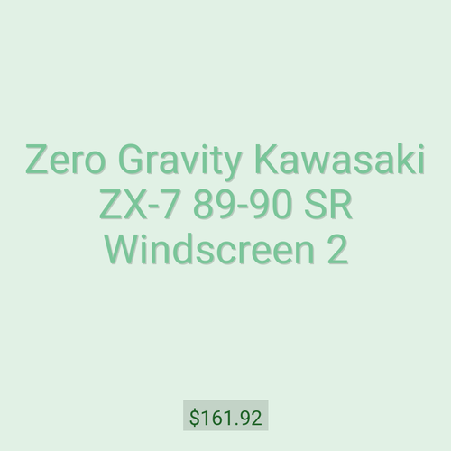 Zero Gravity Kawasaki ZX-7 89-90 SR Windscreen 2