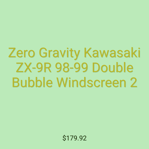 Zero Gravity Kawasaki ZX-9R 98-99 Double Bubble Windscreen 2