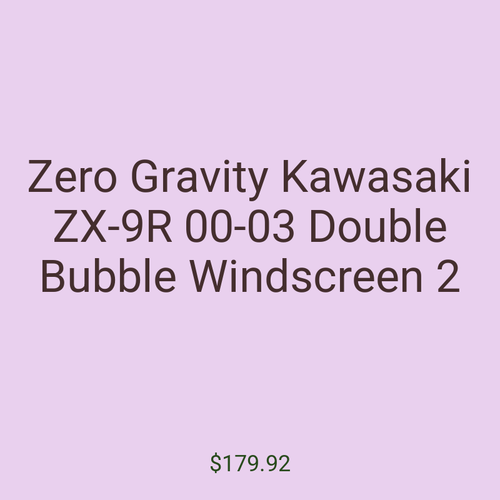 Zero Gravity Kawasaki ZX-9R 00-03 Double Bubble Windscreen 2