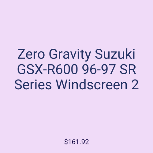 Zero Gravity Suzuki GSX-R600 96-97 SR Series Windscreen 2