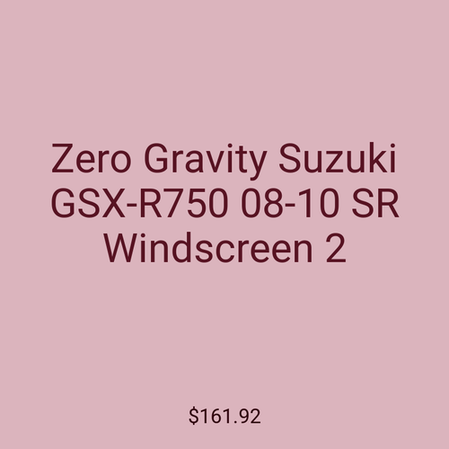 Zero Gravity Suzuki GSX-R750 08-10 SR Windscreen 2