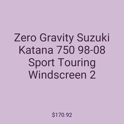 Zero Gravity Suzuki Katana 750 98-08 Sport Touring Windscreen 2