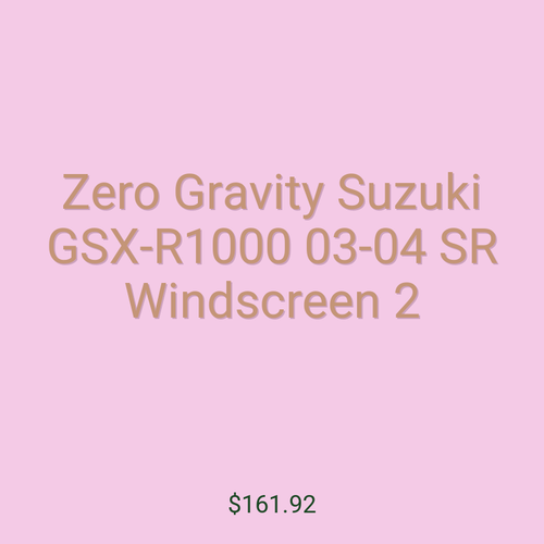 Zero Gravity Suzuki GSX-R1000 03-04 SR Windscreen 2