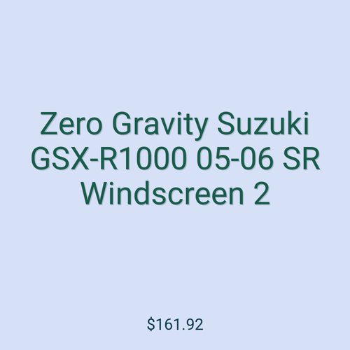 Zero Gravity Suzuki GSX-R1000 05-06 SR Windscreen 2