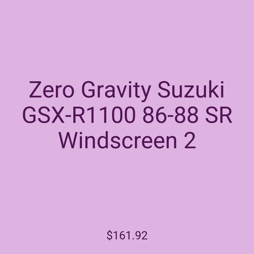 Zero Gravity Suzuki GSX-R1100 86-88 SR Windscreen 2