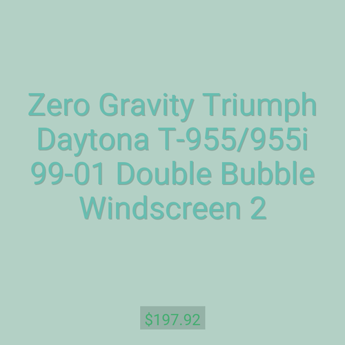 Zero Gravity Triumph Daytona T-955/955i 99-01 Double Bubble Windscreen 2