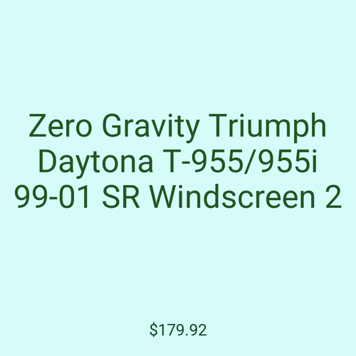 Zero Gravity Triumph Daytona T-955/955i 99-01 SR Windscreen 2