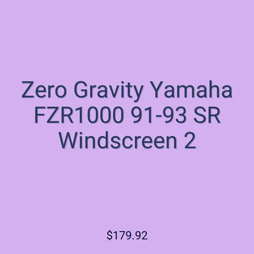 Zero Gravity Yamaha FZR1000 91-93 SR Windscreen 2