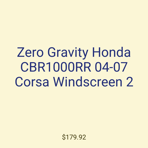Zero Gravity Honda CBR1000RR 04-07 Corsa Windscreen 2