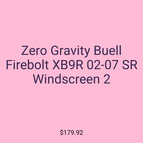 Zero Gravity Buell Firebolt XB9R 02-07 SR Windscreen 2