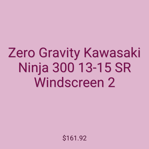 Zero Gravity Kawasaki Ninja 300 13-15 SR Windscreen 2