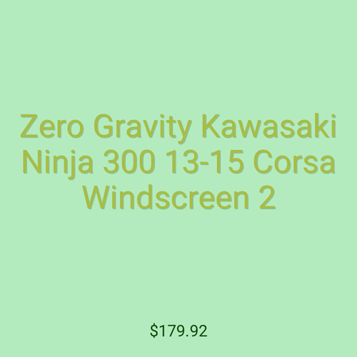 Zero Gravity Kawasaki Ninja 300 13-15 Corsa Windscreen 2